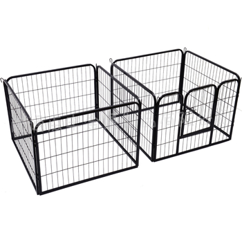 Κλουβί σκύλων εσωτερικού χώρου με παχιά μεταλλική κατασκευή και πόρτα με προστατευτική ράγα