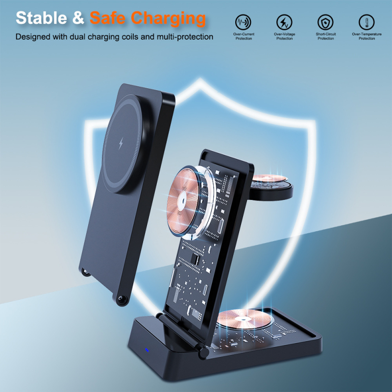 Ασύρματος φορτιστής 20W για Apple Watch, iPhone και ακουστικά – QC3.0, έξοδος 3A