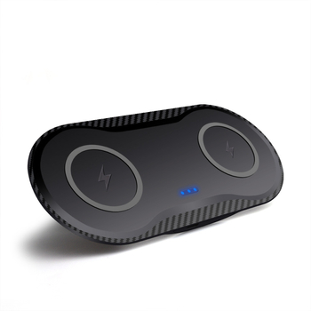 FDGAO ασύρματος φορτιστής 2-σε-1, διπλή γρήγορη φόρτιση 15W, συμβατό με iPhone 12, είσοδος Type-C, QC3.0, CE πιστοποιημένο