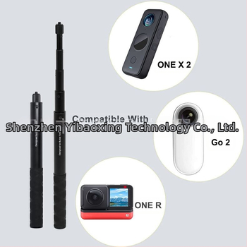 Nematomas neslidžios sulankstomos selfie lazdelės Insta360 ONE X3, ONE X2, ONE R ir GoPro, pagaminta iš lydinio ir anglies pluošto