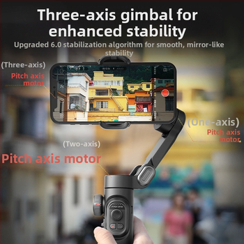 XE σταθεροποιητής gimbal για κινητό με τρεις άξονες, φορητός χειροκίνητος, για ομαλές λήψεις και ζωντανή μετάδοση