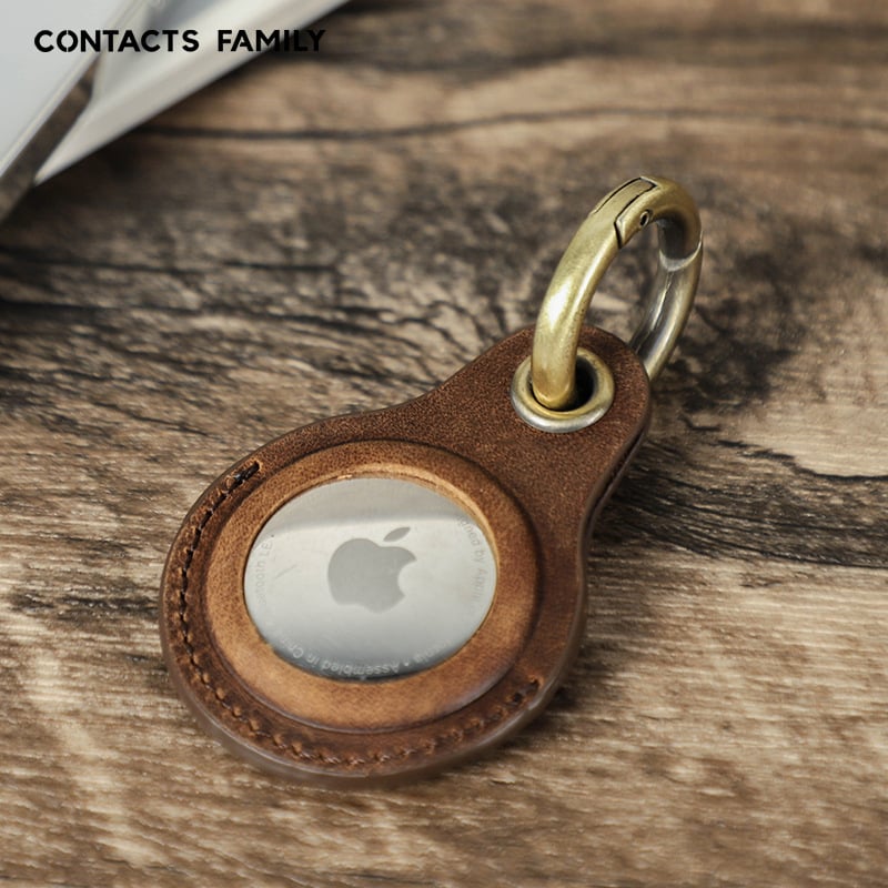 Θήκη AirTag από γνήσιο δέρμα - Ανθεκτική στην πτώση, Ρετρό στυλ, Διαδικασία θερμής πρέσας, Συμβατό με μοντέλα 21651640646