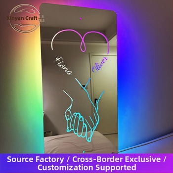 DIY Αξεσουάρ Κοσμημάτων - Προσωποποιημένο Όνομα, Γραμμένο Ακρυλικό Φωτιζόμενο Καθρέφτης-Μενταγιόν, Χειμώνας 2024, Xinyan Crafts