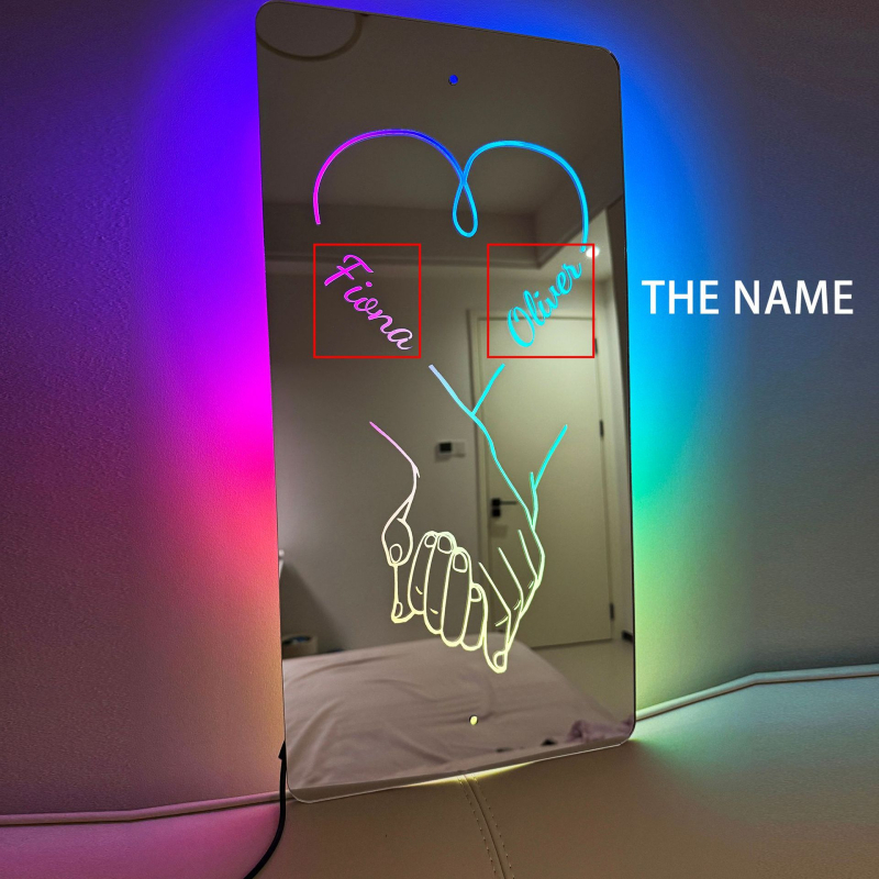 DIY Αξεσουάρ Κοσμημάτων - Προσωποποιημένο Όνομα, Γραμμένο Ακρυλικό Φωτιζόμενο Καθρέφτης-Μενταγιόν, Χειμώνας 2024, Xinyan Crafts