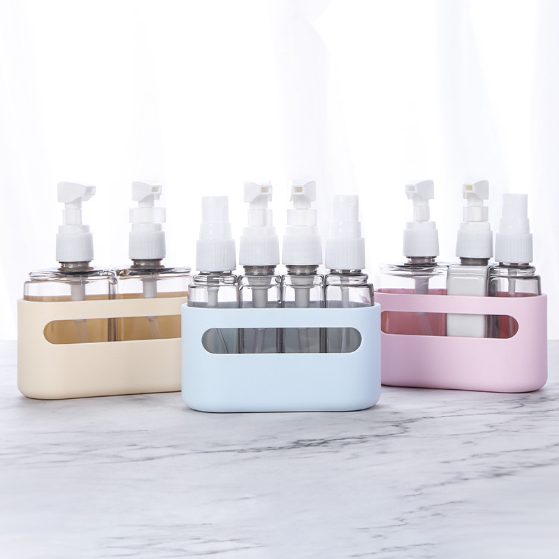 Coen ceļojumu kosmētikas pudeles komplekts — 4-in-1 plastmasas pudeles šampūnam, losjonam, dušas želejai un ādas kopšanai