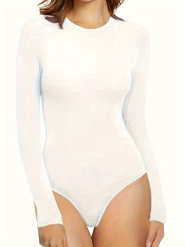 Sieviešu bodijs ar apļveida kaklu, 3/4 piedurknēm, Harajuku stils, chenille audums ar elastānu, pavasaris 2025