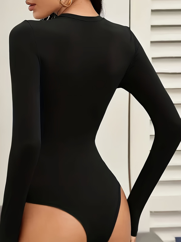 Sieviešu bodijs ar apļveida kaklu, 3/4 piedurknēm, Harajuku stils, chenille audums ar elastānu, pavasaris 2025