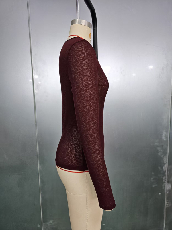 T-krekls ar garām piedurknēm, Slim fit, poliestera-spandeksa maisījums, vienkrāsains, standarta garums