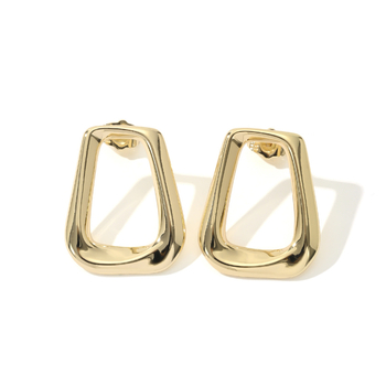 Γεωμετρικά σκουλαρίκια από χαλκό, ηλεκτροπλατιωμένα, για γυναίκες, άνοιξη 2025