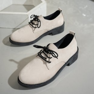 Sieviešu kurpes britu stilā ar šņorēm, sintētiska āda PU augšdaļa, gumijas zole, zems profils (0–3 cm), modes formālais stils