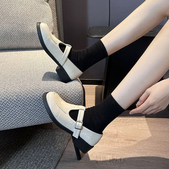 Γυναικεία PU δερμάτινα loafers, επίπεδα παπούτσια με στρογγυλή μύτη, slip-on, χαμηλό τακούνι, καουτσούκ σόλα