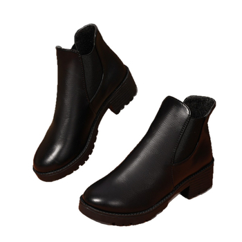 Sieviešu Martin kurpes britu stilā, slip-on, apaļa purngala, vidējā papēža augstums 3–5 cm, PU augšdaļa