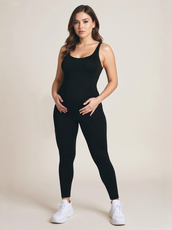 Σετ μπούντι εγκύου γιόγκα, χωρίς μανίκια, μακριά παντελόνια, νάιλον-σπαντέξ-τζακάρντ, άνοιξη 2025