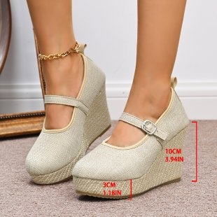 Sieviešu auduma kurpes ar zemu papēdi un sprādzes aizdari, gumijas zole, 0-3 cm papēdis, pavasaris