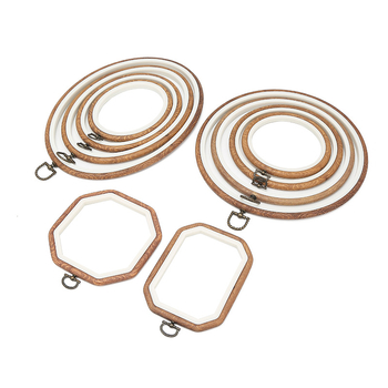 Okvir za izvezivanje od ABS-a, imitacija drveta, kvadratni, prilagodljiv, za cross-stitch, DIY alat za izradu veza