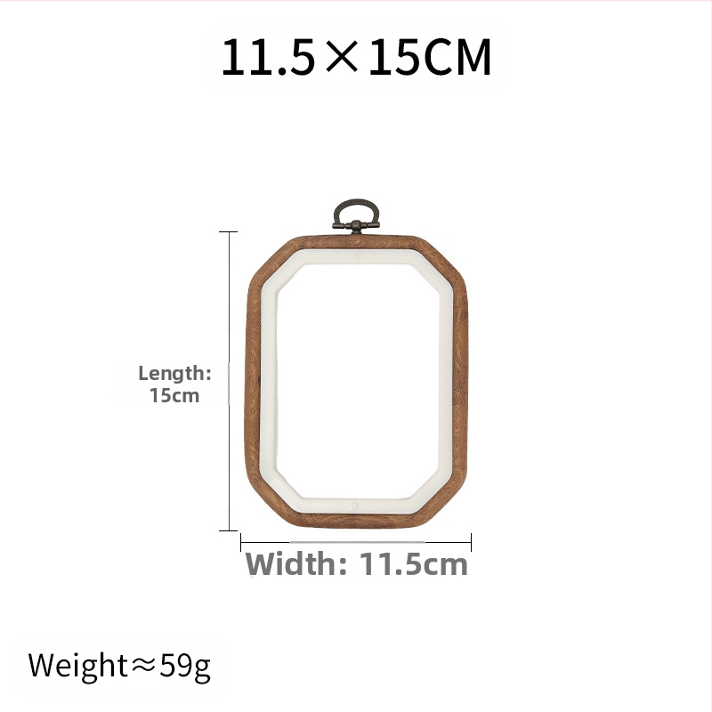 Okvir za izvezivanje od ABS-a, imitacija drveta, kvadratni, prilagodljiv, za cross-stitch, DIY alat za izradu veza