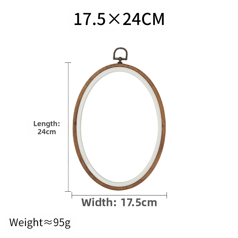 Okvir za izvezivanje od ABS-a, imitacija drveta, kvadratni, prilagodljiv, za cross-stitch, DIY alat za izradu veza