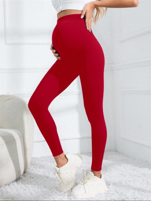 QIANSHENG Бременни Слим-Фит Панталони – Найлон/Полиеамид 90%, Висока еластичност, Подпора за корема, Код 9K802