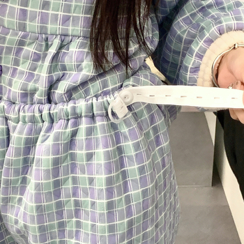 Grūtnieču nakts apģērbs barošanai, bieza gaisa kokvilnas audums, garas piedurknes tops un garas bikses, pēc dzemdībām barošanai, ziemai, pavasarim un rudenim