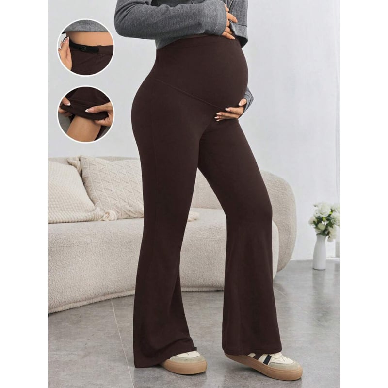 Παντελόνια ύπνου από νάιλον 100%, υπερυψωμένη μέση, φλαρέ γραμμή, ρυθμιζόμενη ελαστική ζώνη, αίσθηση πολυτέλειας