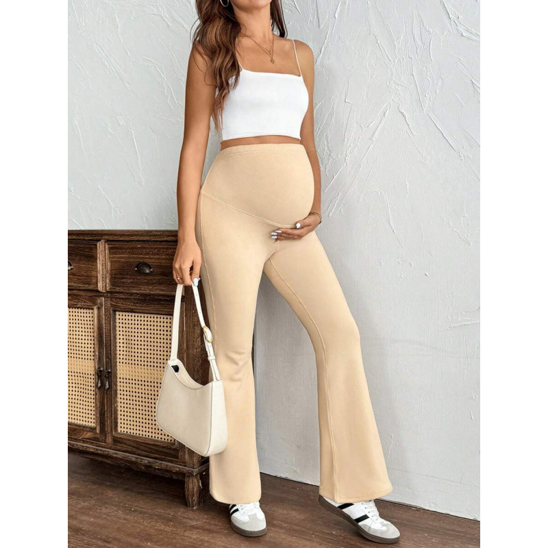 Παντελόνια ύπνου από νάιλον 100%, υπερυψωμένη μέση, φλαρέ γραμμή, ρυθμιζόμενη ελαστική ζώνη, αίσθηση πολυτέλειας