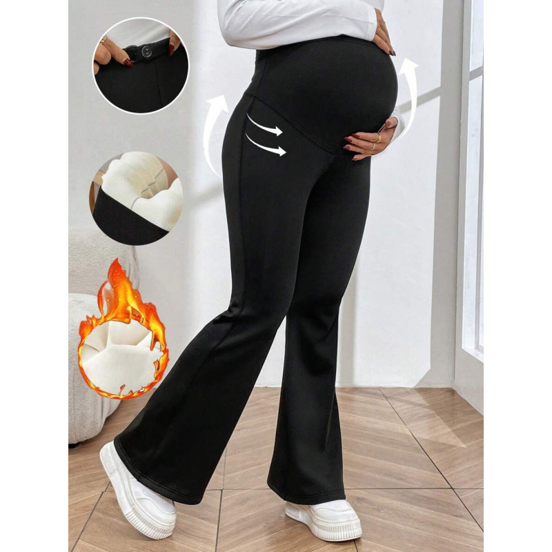 Παντελόνια ύπνου από νάιλον 100%, υπερυψωμένη μέση, φλαρέ γραμμή, ρυθμιζόμενη ελαστική ζώνη, αίσθηση πολυτέλειας