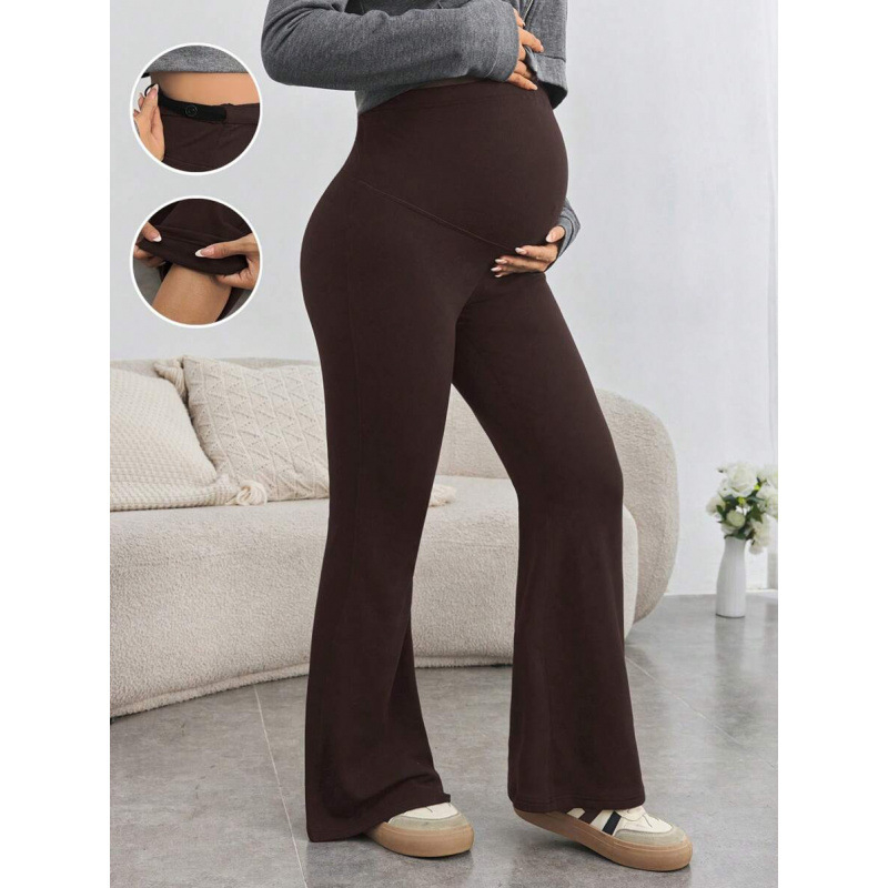 Παντελόνια ύπνου από νάιλον 100%, υπερυψωμένη μέση, φλαρέ γραμμή, ρυθμιζόμενη ελαστική ζώνη, αίσθηση πολυτέλειας