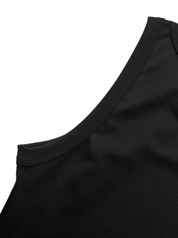 Γυναικείο αμάνικο τοπ με εκτύπωση Πύργος του Άιφελ και γράμματα — Μαύρο γεωμετρικό μοτίβο με ροζ καρδιές; Κύριο ύφασμα: 95% πολυεστέρας, 5% ελαστάνη; Κάλυμμα: βαμβάκι; Επένδυση: βαμβάκι; Μαλακό ατσάλινο δαχτυλίδι