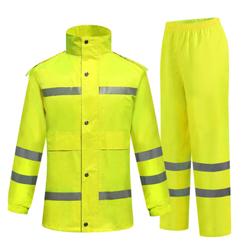 Безопасен дъждовен комплект с двойно-слойна конструкция, 210D плат, рефлективни ленти, за възрастни, произход Jiangsu