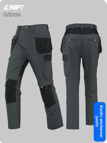 Εργασιακά παντελόνια για μηχανικούς, με πολλαπλές θήκες, ανθεκτικά στη φθορά, ενισχυμένα, με απομάκρυνση υγρασίας, 100% πολυεστέρας