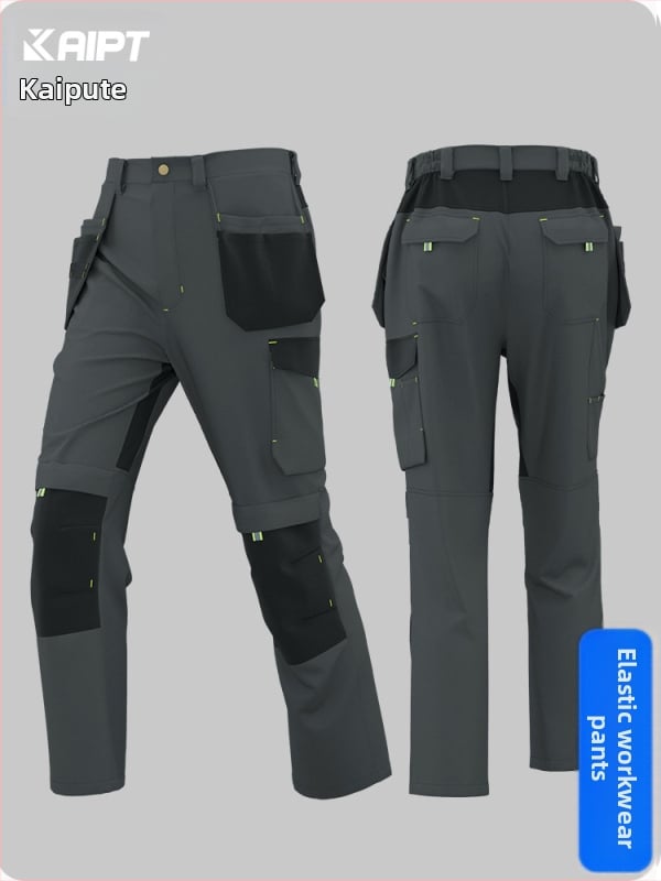 Εργασιακά παντελόνια για μηχανικούς, με πολλαπλές θήκες, ανθεκτικά στη φθορά, ενισχυμένα, με απομάκρυνση υγρασίας, 100% πολυεστέρας