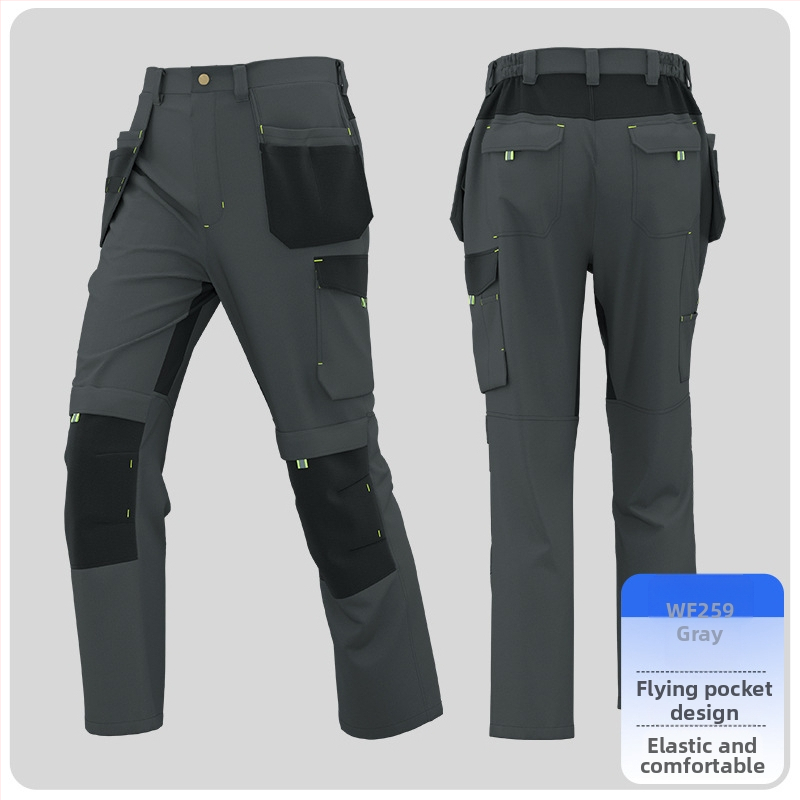Εργασιακά παντελόνια για μηχανικούς, με πολλαπλές θήκες, ανθεκτικά στη φθορά, ενισχυμένα, με απομάκρυνση υγρασίας, 100% πολυεστέρας