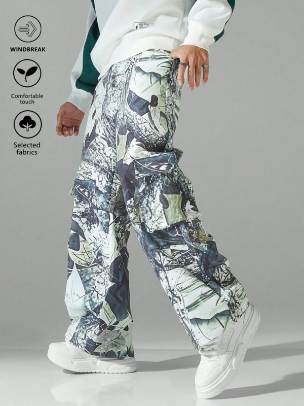 Vyrų kamufliažinės darbo kelnės tiesia koją, vidurio juosmuo, raištelių užsegimas, 100% poliesteris, pavasario–rudens sezonams