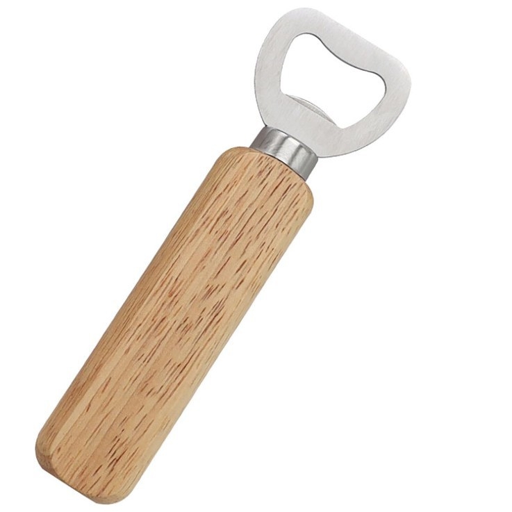 Deschizător de sticle – materiale mixte, mâner din lemn, multifuncțional; Model SK-KP894, Imprimare logo: Da, Brand: Shengke