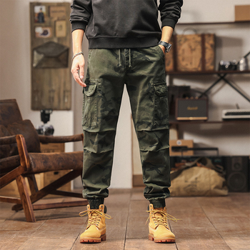 Amerikietiško stiliaus kamufliuotos darbo kelnės vyrams, daug kišenių, medvilnės-dauginių mišinio, kasdienės lauko karinės taktinės kelnės, tiesus kirpimas