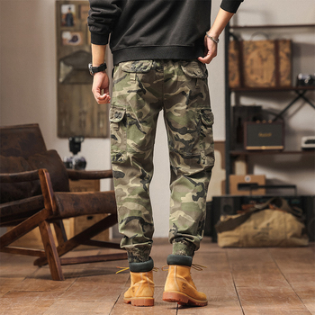 Amerikietiško stiliaus kamufliuotos darbo kelnės vyrams, daug kišenių, medvilnės-dauginių mišinio, kasdienės lauko karinės taktinės kelnės, tiesus kirpimas