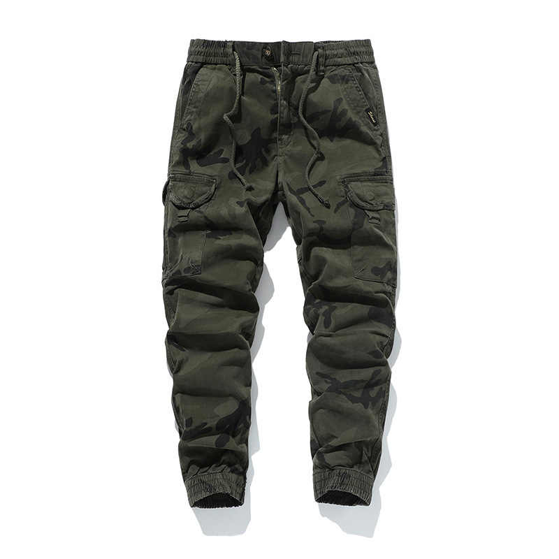 Amerikietiško stiliaus kamufliuotos darbo kelnės vyrams, daug kišenių, medvilnės-dauginių mišinio, kasdienės lauko karinės taktinės kelnės, tiesus kirpimas