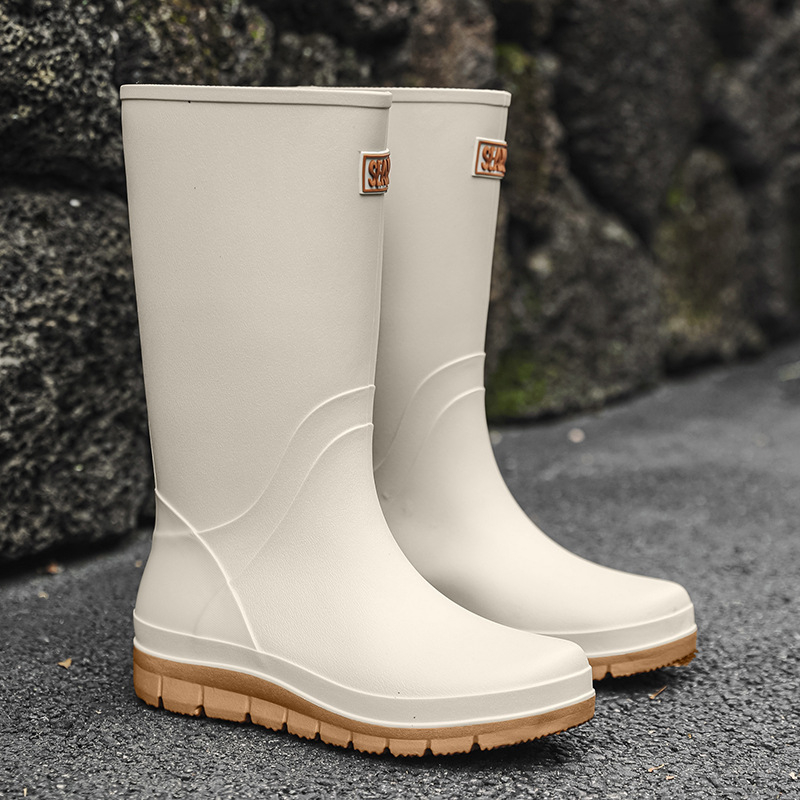 Vyriski aukštos lietaus batai, plastikinis viršus, gumos padas, neslystantys, atsparūs dėvėjimui, slip-on