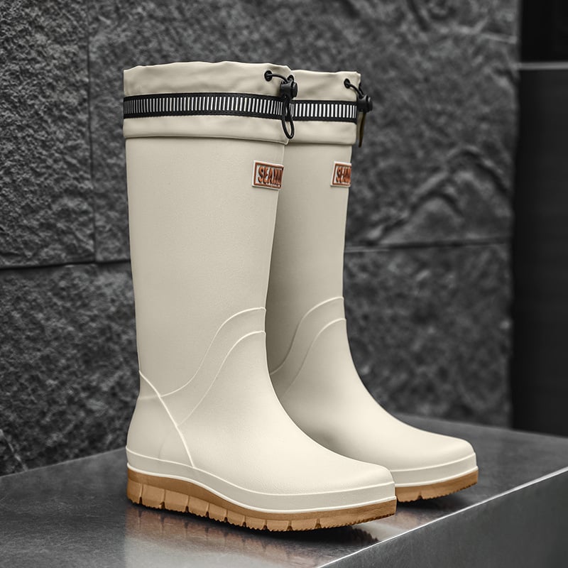 Vyriski aukštos lietaus batai, plastikinis viršus, gumos padas, neslystantys, atsparūs dėvėjimui, slip-on