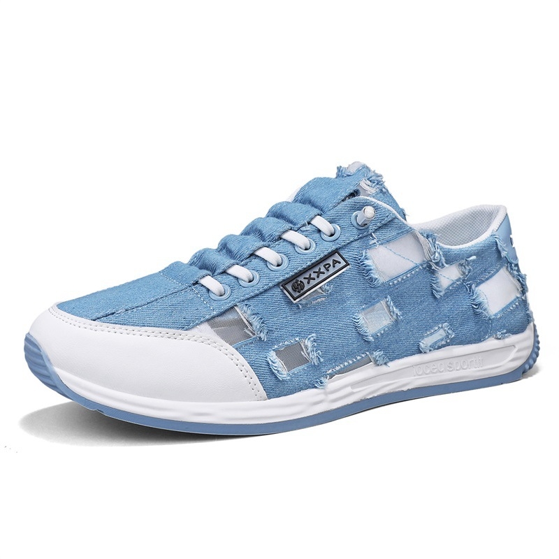 Vyriniai kasualiniai bateliai iš kvėpuojančios tekstilės viršaus, žemas profilis, apvalus priekinis, raišteliai, guminė pada, spalvų blokų dizainas vasarai