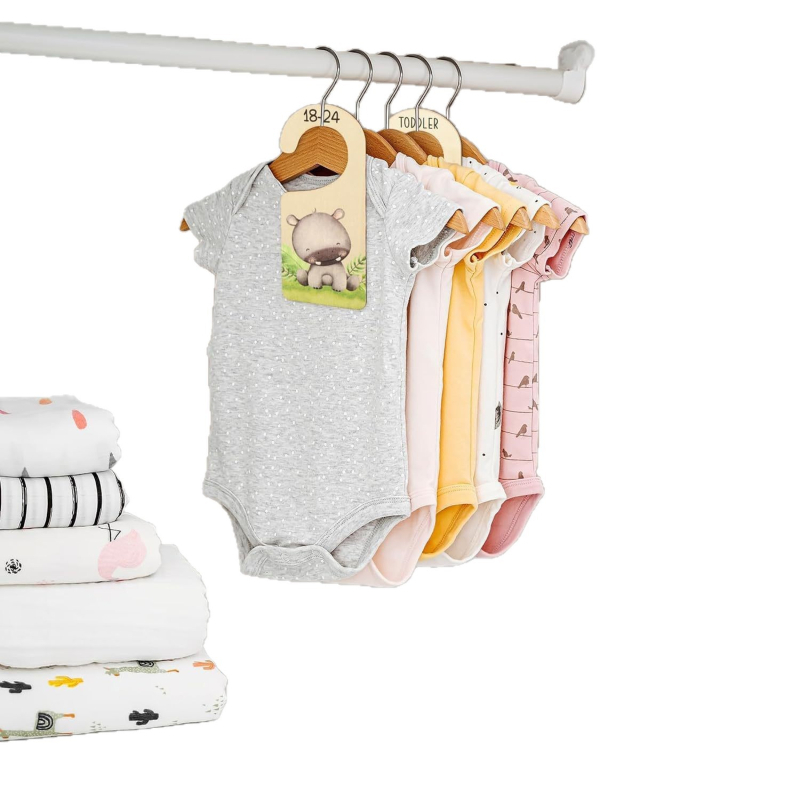 Carte de etape lunare din lemn pentru bebeluți, set de 8 bucăți, stil animale din pădure, minimalist modern; Material: Lemn de plop; Cod produs: 20240507; Categoria: Piese din lemn