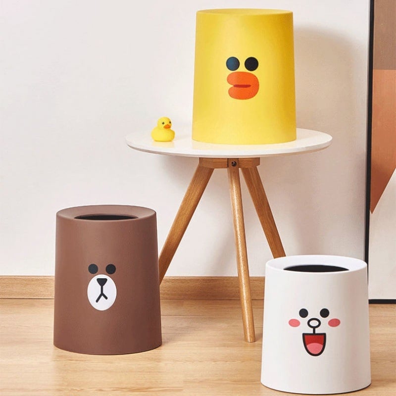 Plastični koš za otpad bez poklopca, s funkcijom sterilizacije, kapacitet do 4 L, za vanjsku upotrebu