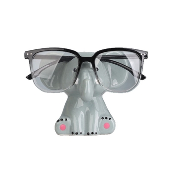 Стойка за очила със слонов мотив – пасторална декоративна керамична стойка