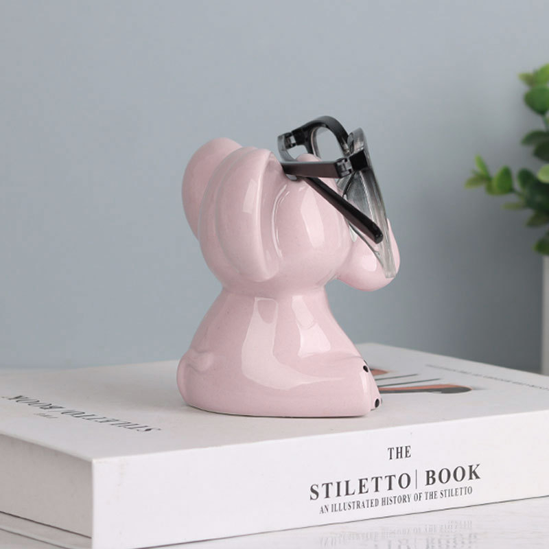 Szemüvegtartó elefánt motívummal – pastoral dísz, kerámia