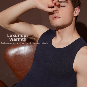 Termalna vesta, samopodgrijavajuća, Lyocell-kašmir, debela 251-300 g/m², bezšivna, okrugli izrez