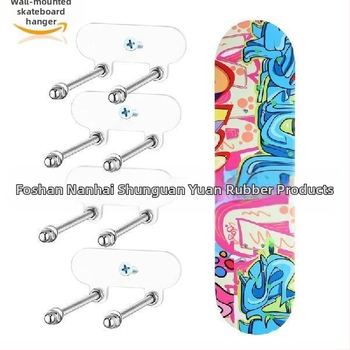 Ακρυλική επιτοίχια βάση προβολής για skateboard και snowboard; μοντέρνος μινιμαλιστικός σχεδιασμός, βιδωτή εγκατάσταση, αποθήκευση σε ένα επίπεδο για υπνοδωμάτιο και σαλόνι