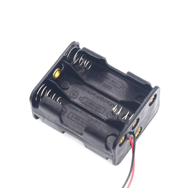 Διπλής όψεως θήκη μπαταριών με έξι θέσεις και καλώδια