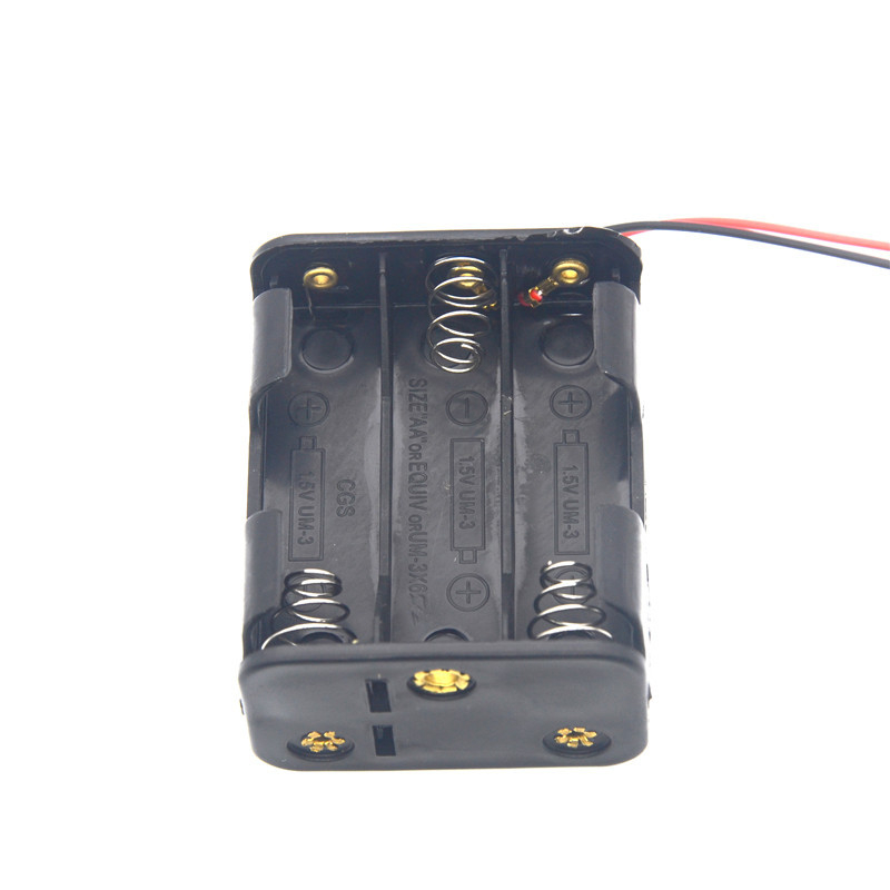 Διπλής όψεως θήκη μπαταριών με έξι θέσεις και καλώδια