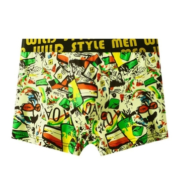 Ανδρικά μποξεράκια Milk Silk, χαμηλή μέση, πολυεστέρ 90–95%, μοτίβο μπλοκ, αναπνέουν και στεγνώνουν γρήγορα