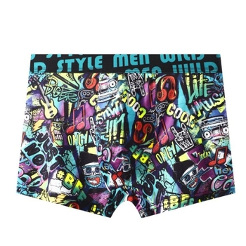 Ανδρικά μποξεράκια Milk Silk, χαμηλή μέση, πολυεστέρ 90–95%, μοτίβο μπλοκ, αναπνέουν και στεγνώνουν γρήγορα